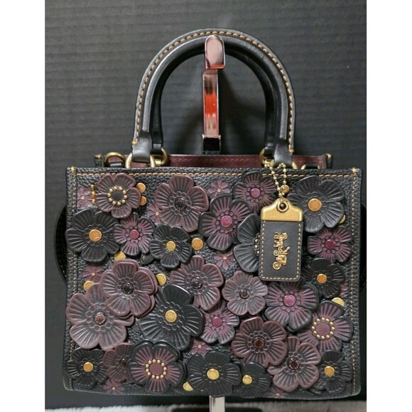 Coach Rogue 25 Bag With Tea Rose Black - Picture 1 of 16